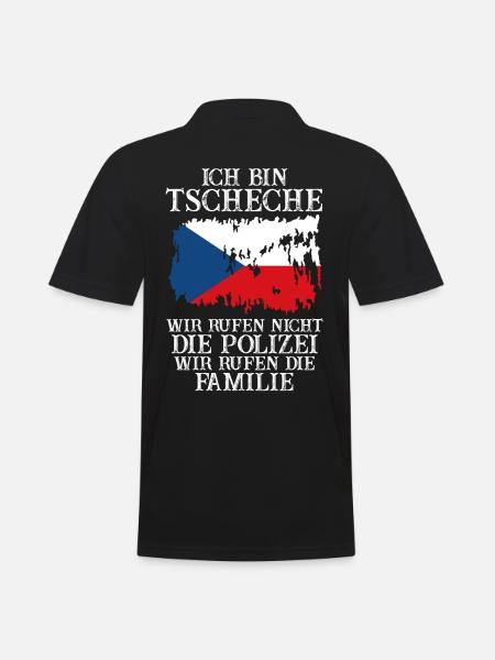 Tschechien Tscheche Tschechisches - Männer Poloshirt - Schwarz