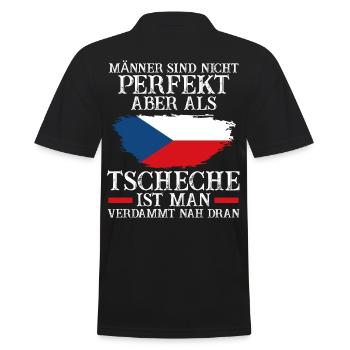 Tschechien Tscheche Tschechisches - Männer Poloshirt - Schwarz - Hinten - Kai (181cm)