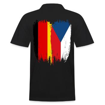 Allemagne Drapeau République tchèque - Polo Homme - noir - Dos - Kai (181cm)