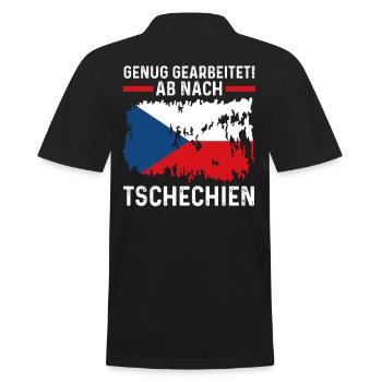 Urlaub Tscheche Tschechien - Männer Poloshirt - Schwarz - Hinten - Kai (181cm)