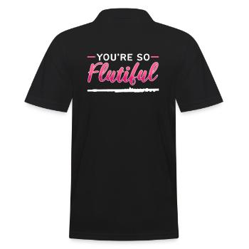 You're So Flutiful Flute Music - Männer Poloshirt - Schwarz - Hinten - Kai (181cm)