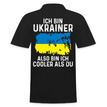 Ukraine Ukrainer Ukrainisches - Männer Poloshirt - Schwarz - Hinten - Kai (181cm)