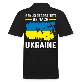 Urlaub Ukrainer Ukraine - Männer Poloshirt - Schwarz - Hinten - Kai (181cm)