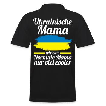 Ukrainerin Ukrainische Mama Ukraine Mutter - Männer Poloshirt - Schwarz - Hinten - Kai (181cm)