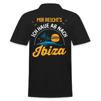 Mir reichts ich haue ab nach Ibiza - Männer Poloshirt - Schwarz - Hinten - Kai (181cm)