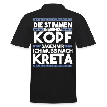 Die Stimmen in meinem Kopf sagen mir ich muss nach - Männer Poloshirt - Schwarz - Hinten - Kai (181cm)