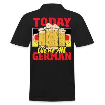 Today, We’re All German Beer Festival - Men's Polo Shirt - black - Back - Kai (181cm)