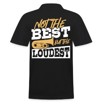 Not the Best, but the Loudest Tuba Music - Männer Poloshirt - Schwarz - Hinten - Kai (181cm)