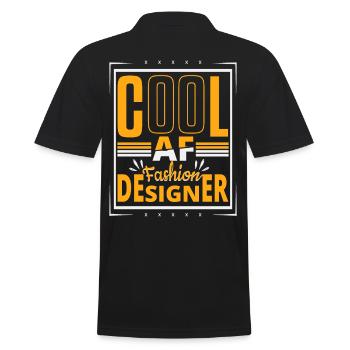 AF Fashion Designer - Men's Polo Shirt - black - Back - Kai (181cm)