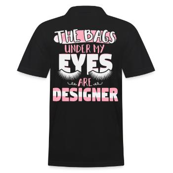 Bags Under My Eyes Are Designer - Men's Polo Shirt - black - Back - Kai (181cm)