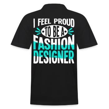 Feel Proud To Be A Fashion Designer - Men's Polo Shirt - black - Back - Kai (181cm)
