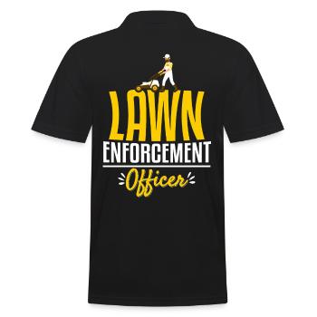 Enforcement Officer Gardening Pun - Men's Polo Shirt - black - Back - Kai (181cm)