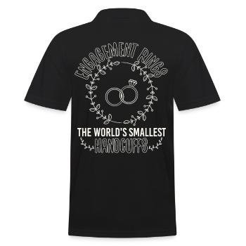 Rings Worlds Smallest Handcuffs - Men's Polo Shirt - black - Back - Kai (181cm)