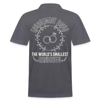 Rings Worlds Smallest Handcuffs - Men's Polo Shirt - charcoal grey - Back - Nico (186cm)