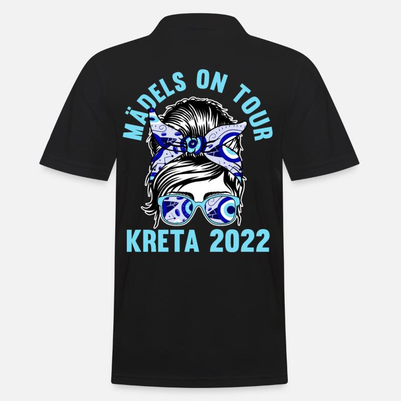 Mädels on Tour Kreta 2022 - Männer Poloshirt - Schwarz