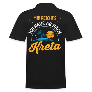 Mir reichts ich haue ab nach Kreta - Männer Poloshirt - Schwarz - Hinten - Kai (181cm)