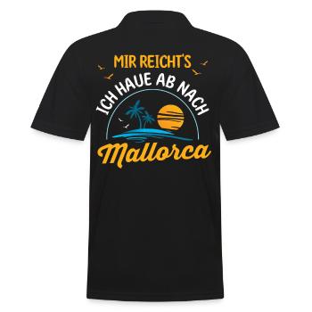 Mir reichts ich haue ab nach Mallorca - Männer Poloshirt - Schwarz - Hinten - Kai (181cm)