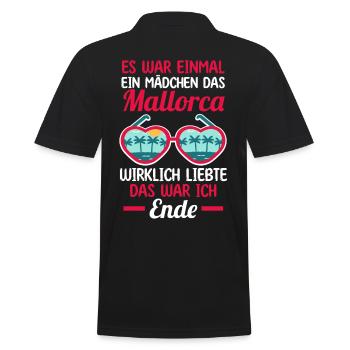Es war einmal ein Mädchen das Mallorca wirklich li - Männer Poloshirt - Schwarz - Hinten - Kai (181cm)