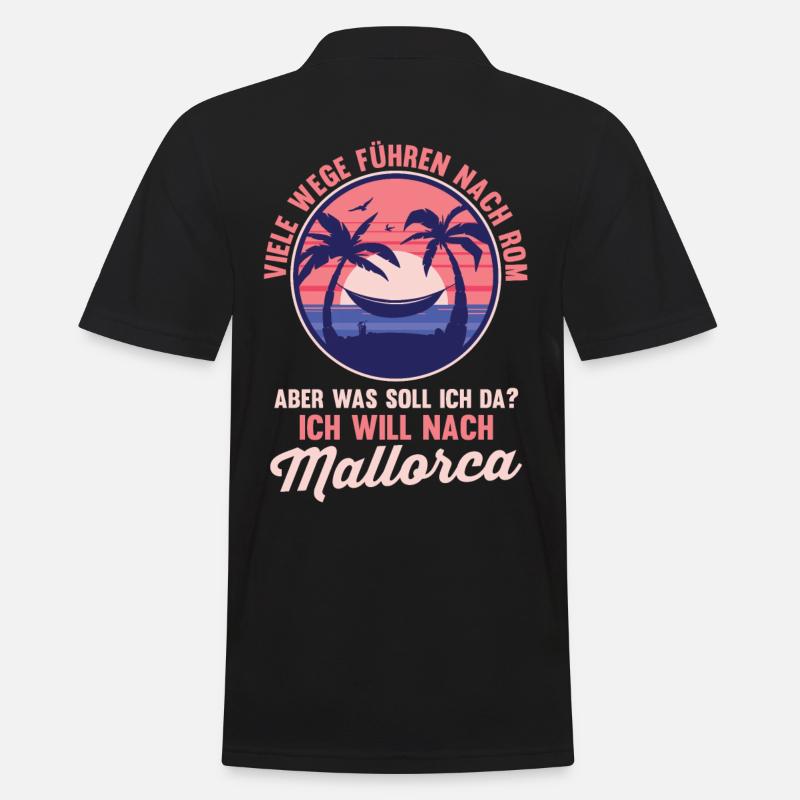 Ich will nach Mallorca - Männer Poloshirt - Schwarz