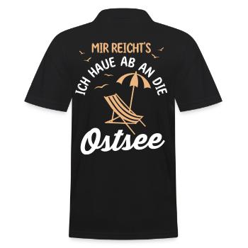Mir reichts ich haue ab an die Ostsee - Männer Poloshirt - Schwarz - Hinten - Kai (181cm)