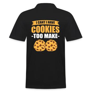Backen Kuchen Bäckerei Konditorei Kochen Küche Leb - Männer Poloshirt - Schwarz - Hinten - Kai (181cm)