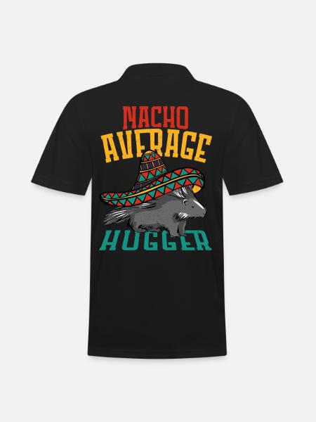Nacho Average Hugger Porcupine Hedgehog - Men's Polo Shirt - black