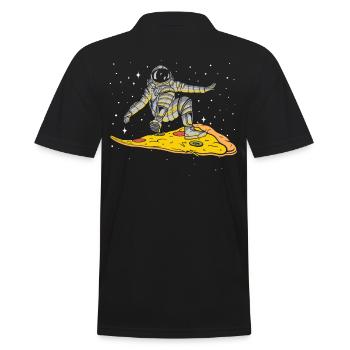 Pizza Astronaut Amateur de restauration rapide - Polo Homme - noir - Dos - Kai (181cm)