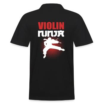 Violon Ninja Violoniste - Polo Homme - noir - Dos - Kai (181cm)