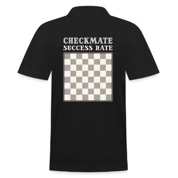 Checkmate Success Rate Chess Board Game - Männer Poloshirt - Schwarz - Hinten - Kai (181cm)