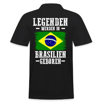 Brasilien Brasilianer Brasilianisches - Männer Poloshirt - Schwarz - Hinten - Kai (181cm)