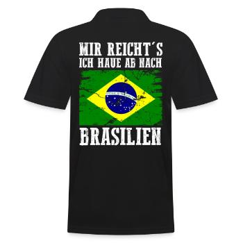 Brasilien Brasilianer Brasilianisches - Männer Poloshirt - Schwarz - Hinten - Kai (181cm)
