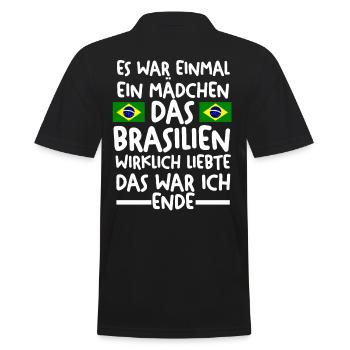Brasilien Brasilianer Brasilianisches - Männer Poloshirt - Schwarz - Hinten - Kai (181cm)