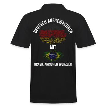 Deutschland Brasilianer Brasilianisches Brasilien - Männer Poloshirt - Schwarz - Hinten - Kai (181cm)