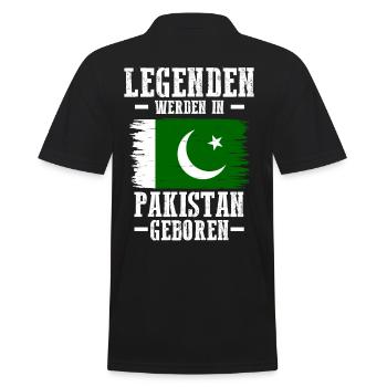 Pakistan Pakistaner Pakistanisches - Männer Poloshirt - Schwarz - Hinten - Kai (181cm)