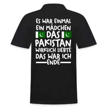 Pakistan Pakistaner Pakistanisches - Männer Poloshirt - Schwarz - Hinten - Kai (181cm)