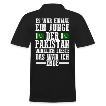 Pakistan Pakistaner Pakistanisches - Männer Poloshirt - Schwarz - Hinten - Kai (181cm)