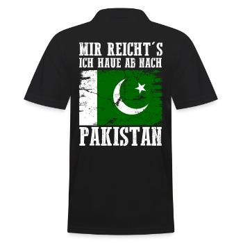 Pakistan Pakistaner Pakistanisches - Männer Poloshirt - Schwarz - Hinten - Kai (181cm)