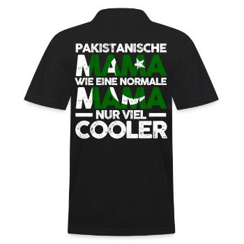 Pakistanerin Pakistanische Mama Pakistan Mutter - Männer Poloshirt - Schwarz - Hinten - Kai (181cm)