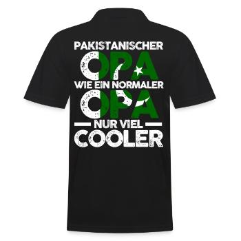 Pakistanischer Opa Pakistaner Pakistan - Männer Poloshirt - Schwarz - Hinten - Kai (181cm)