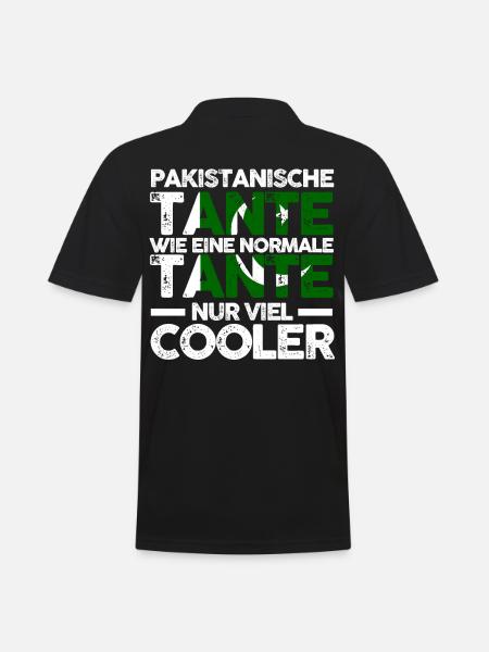 Pakistanerin Tante Pakistan - Männer Poloshirt - Schwarz