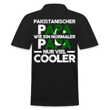Pakistanischer Papa Vater Pakistaner Pakistan - Männer Poloshirt - Schwarz - Hinten - Kai (181cm)