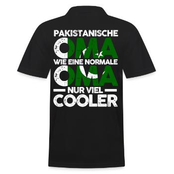 Pakistanerin Pakistanische Oma Pakistan - Männer Poloshirt - Schwarz - Hinten - Kai (181cm)