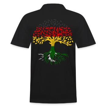 Racines Arbre Allemagne Pakistan - Polo Homme - noir - Dos - Kai (181cm)