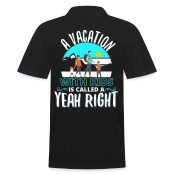 Vacation Family Vacation Family Trips - Men's Polo Shirt - black - Back - Kai (181cm)