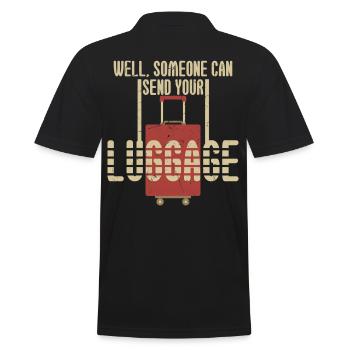 Can Send Your Luggage - Men's Polo Shirt - black - Back - Kai (181cm)