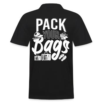 Your Bags Baggage Luggage - Men's Polo Shirt - black - Back - Kai (181cm)