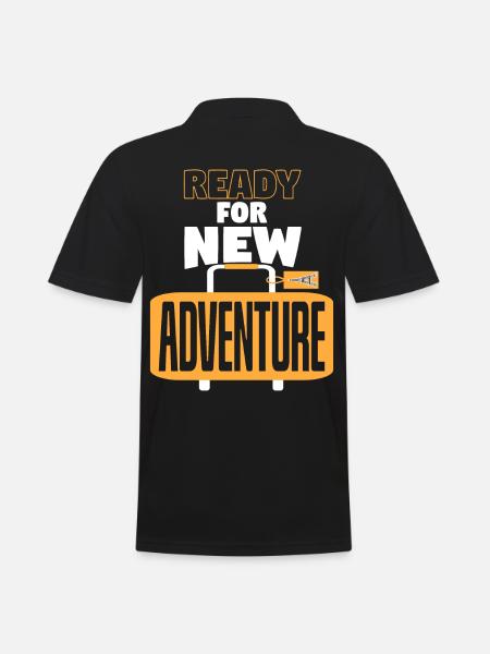 For New Adventure Baggage - Men's Polo Shirt - black