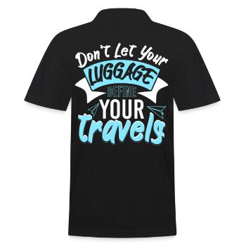 Let Your Luggage Define Your Travels - Men's Polo Shirt - black - Back - Kai (181cm)