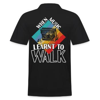 Music Learnt To Walk Walkman - Men's Polo Shirt - black - Back - Kai (181cm)