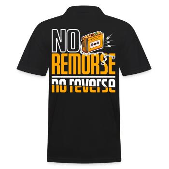 Remorse No Reverse Walkman Cassette - Men's Polo Shirt - black - Back - Kai (181cm)